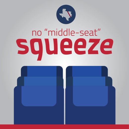 No "middle-seat" squeeze